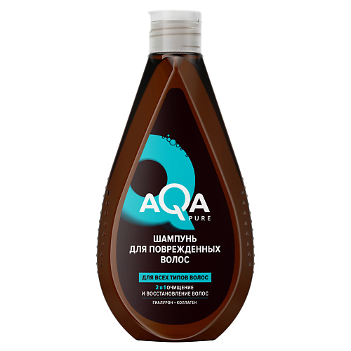 AQA PURE Шампунь с коллагеном для поврежденных волос 400 #1