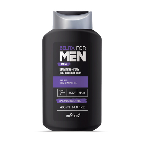 БЕЛИТА Шампунь-гель для волос и тела for Men 400 #1