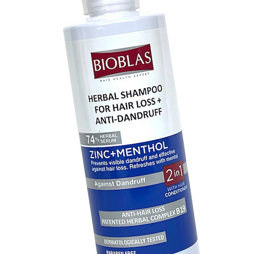 BIOBLAS Мини Шампунь от перхоти, против выпадения, с содержанием цинка Zinc + Menthol 150 #1