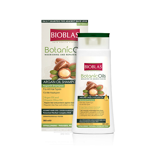 BIOBLAS Шампунь для всех типов волос, против выпадения, с аргановым маслом Botanic Oils 360 #1