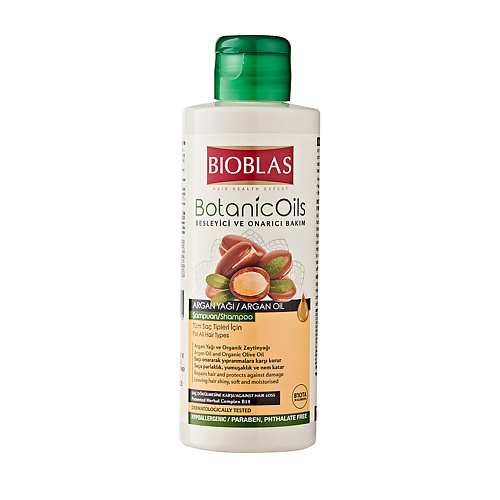 BIOBLAS Шампунь мини для всех типов волос против выпадения с аргановым маслом Botanic Oils 150 #1