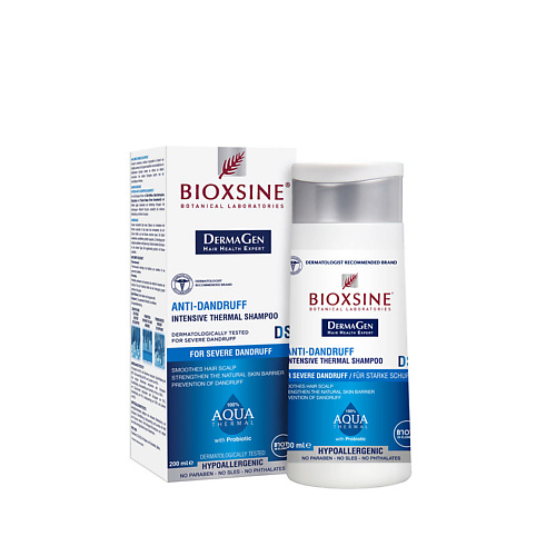 BIOXSINE Шампунь интенсивный термальный против перхоти DermaGen 200 #1