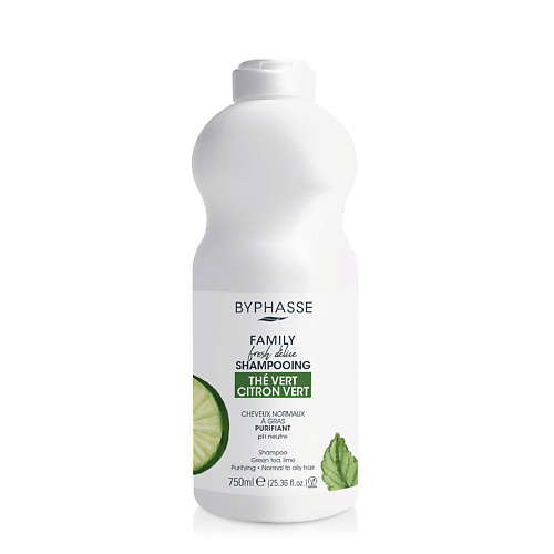 BYPHASSE Шампунь  FAMILY FRESH DELICE Зелёный чай и Лайм  для нормальных и жирных волос 750 #1