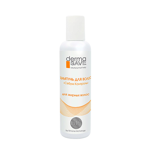 DERMA SAVE Шампунь H15 против жирности волос и нормализации PH кожи головы Sebum control shampoo 200 #1