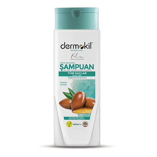 DERMOKIL Шампунь с арганом для всех волос Natural Argan Extract Shampoo 400 #1