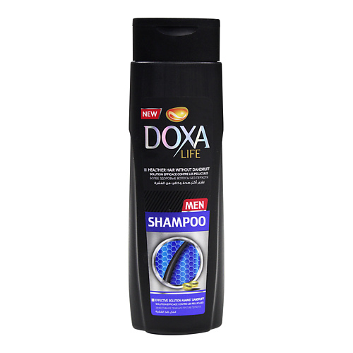 DOXA Шампунь LIFE FOR MEN черный, освежающий уход, против перхоти,600 мл 600 #1