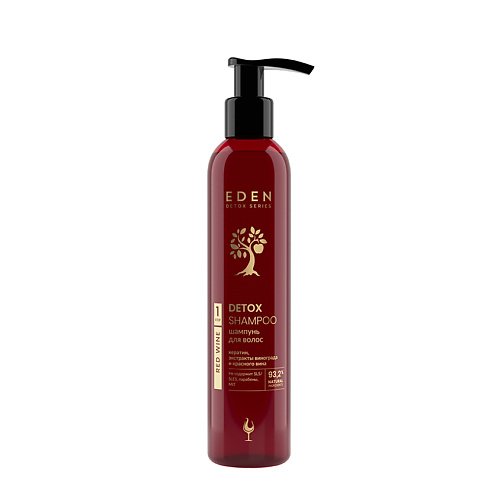 EDEN DETOX Шампунь для волос уплотняющий с кератином и аминокислотами Red Wine 350 #1