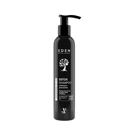 EDEN Шампунь для волос очищающий с кератином и бамбуковым углем Bamboo Charcoal DETOX 350 #1