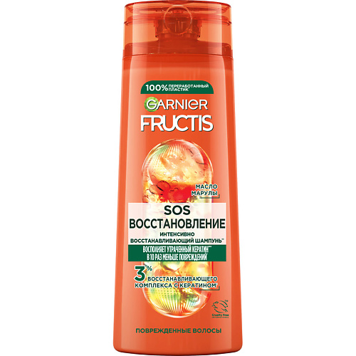 FRUCTIS Укрепляющий шампунь, SOS Восстановление, для поврежденных и тонких волос 400 #1