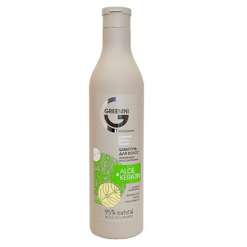 GREENINI Шампунь для волос Aloe&Keratin Восстановление 500 #1