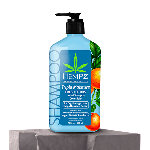 HEMPZ Шампунь Тройное увлажнение / Triple Moisture Daily Herbal Replenishing Shampoo 500 #1