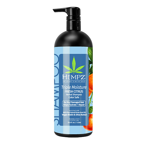 HEMPZ Шампунь Тройное увлажнение / Triple Moisture Daily Herbal Replenishing Shampoo 1000 #1
