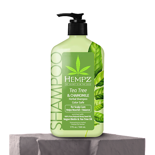 HEMPZ Шампунь Здоровые волосы Чайное дерево и Ромашка /Tea Tree & Chamomile Herbal Shampoo 500 #1