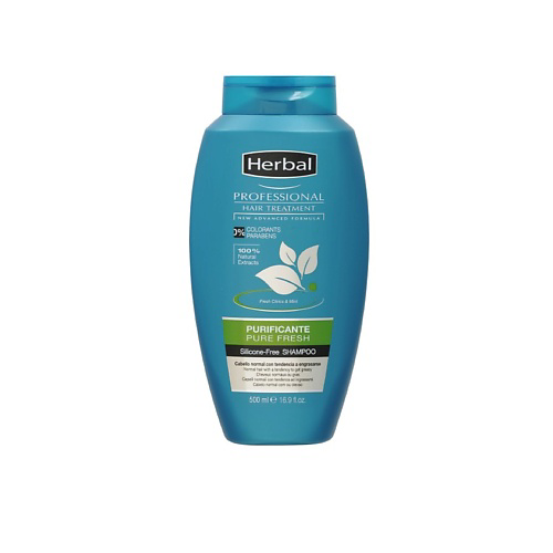 HERBAL Шампунь для нормальных волос, склонных к жирности Professional Hair Treatment Pure Fresh Shampoo 500 #1