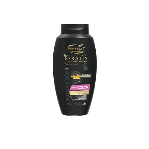 HERBAL Шампунь фито-кератин Защита цвета окрашенных волос Keratin Professional Hair Care Shampoo 400 #1