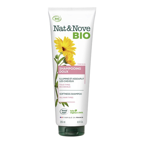 KERANOVE Шампунь для придания мягкости для всех типов волос Календула Nat & Nove Bio Shampoo 250 #1