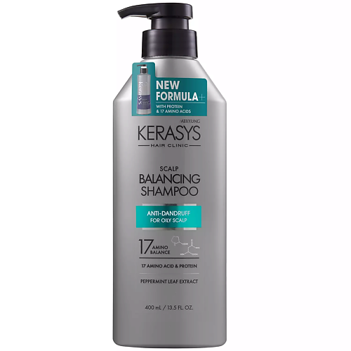 KERASYS Clinic Шампунь для волос, кожи головы от перхоти Scalp Balancing Shampoo 400 #1