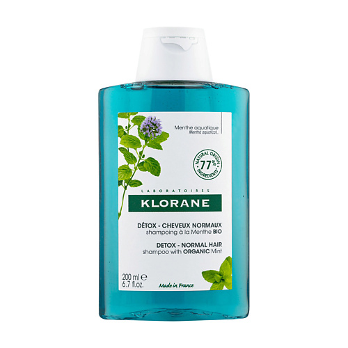 KLORANE Детокс-шампунь с органическим экстрактом водной мяты Detox Shampoo 200 #1