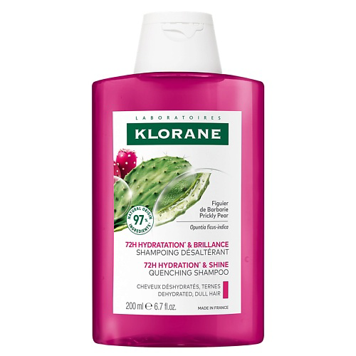 KLORANE Шампунь увлажняющий с опунцией 72h Hydration & Shine Quenching Shampoo 200 #1