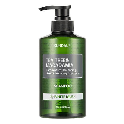KUNDAL Шампунь для волос очищающий Белый мускус Tea Tree & Macadamia Shampoo 500 #1