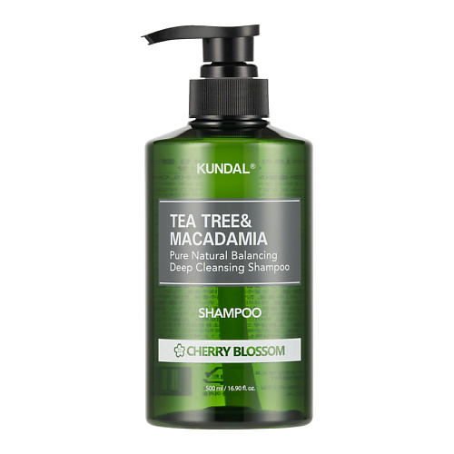 KUNDAL Шампунь для волос очищающий Цветок вишни Tea Tree & Macadamia Shampoo 500 #1