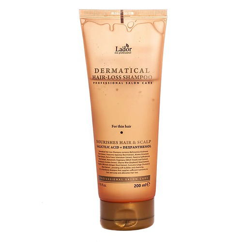LADOR Шампунь укрепляющий для тонких волос Dermatical Hair-Loss Shampoo 200 #1