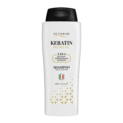 OCTARINE Шампунь восстанавливающий 3в1 с Кератином и Аргановым маслом Keratin Argan Oil 400 #1