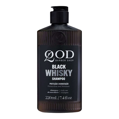 QOD BARBER SHOP Увлажняющий шампунь с экстрактом кукурузы, ржи и ячменя Black Whiskey Shampoo 220 #1