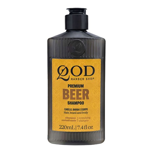 QOD BARBER SHOP Восстанавливающий шампунь для волос, бороды и тела Premium Beer Shampoo 220 #1