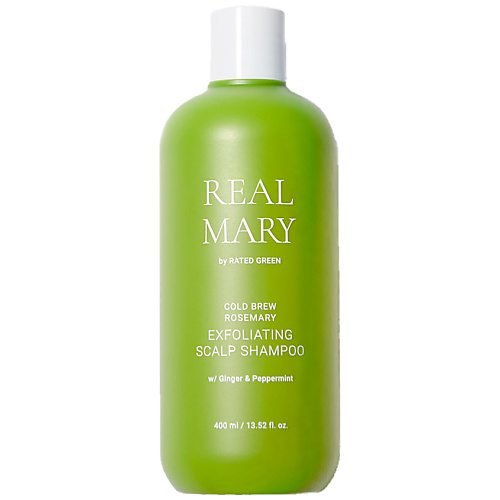 RATED GREEN Глубоко очищающий и отшелушивающий шампунь с соком розмарина Real Mary Exfoliating Scalp Shampoo 400 #1