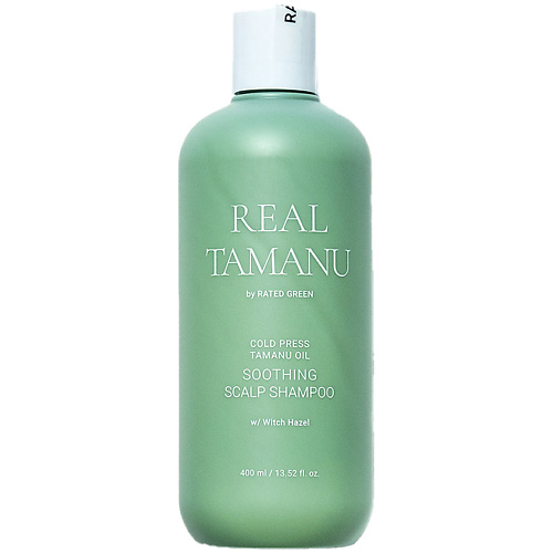 RATED GREEN Успокаивающий шампунь с маслом таману холодного отжима Real Tamanu Soothing Scalp Shampoo 400 #1