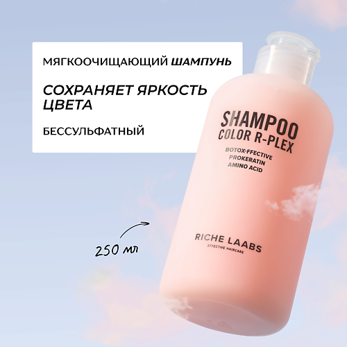 RICHE Мягкоочищающий беcсульфатный шампунь для окрашенных волос с аминокислотами и биотином 250 #1