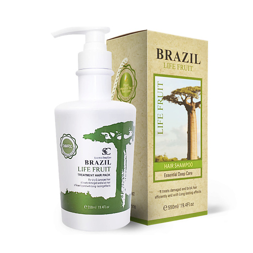 SC BRAZIL LIFE FRUIT Шампунь глубокой очистки профессиональный Exceptional Nutrition Shampoo 550 #1