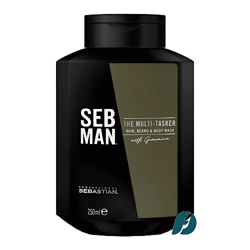 SEBASTIAN PROFESSIONAL Шампунь для ухода за волосами, бородой и телом SEB MAN The Multi-Tasker 3in1 250 #1