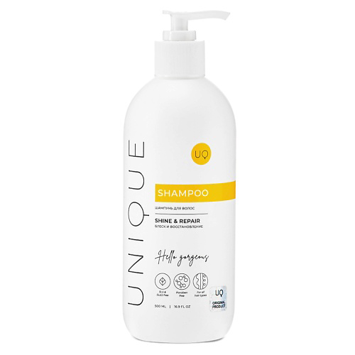 UNIQUEPRO Бессульфатный шампунь без SLS и SLES, блеск и восстановление 500 #1
