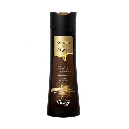 VISAGE COLOR HAIR FASHION Шампунь Кератин Арган SHAMPOO KERATIN & ARGAN 400 #1