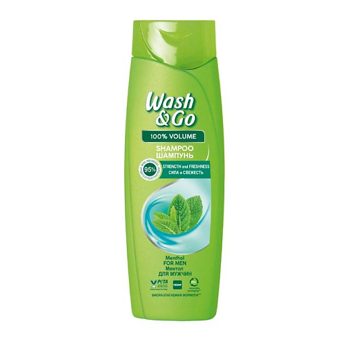WASH&GO Шампунь с ментолом для всех типов волос Shampoo With Menthol For All Hair Needs 360 #1