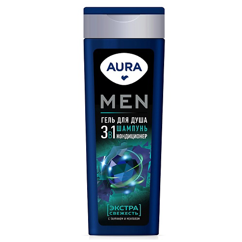 AURA Men Гель для душа 3в1 Экстра Свежесть 380 #1