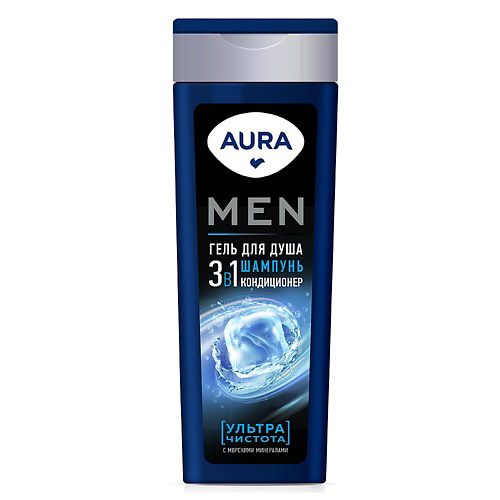 AURA Men Гель для душа 3в1 Ультра Чистота 380 #1