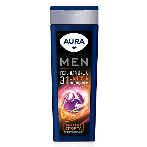 AURA Men Гель для душа 3в1 Энергия Спорта 380 #1