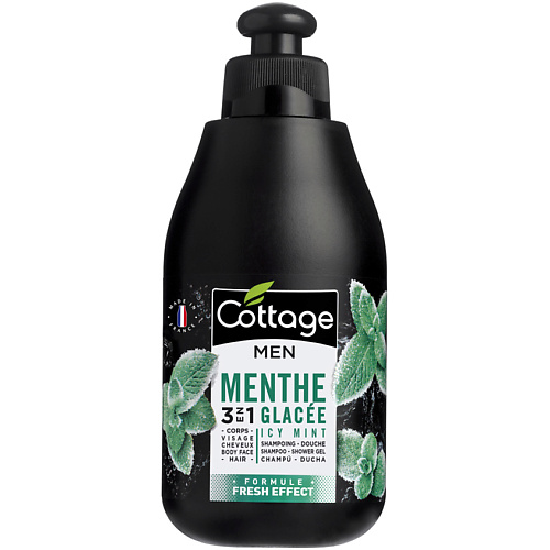 COTTAGE Мужской Шампунь для волос и гель для душа "Освежающая мята" Shampoo-Shower Gel Icy Mint Fresh Effect 250 #1