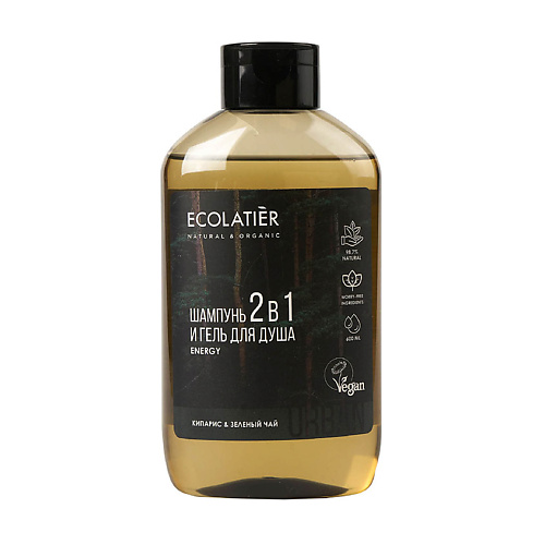 ECOLATIER Мужской гель для душа и шампунь 2 в 1 кипарис & зеленый чай 600 #1