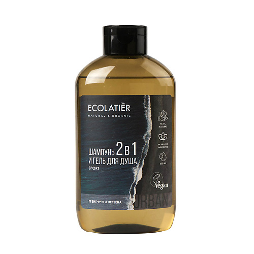 ECOLATIER Мужской гель для душа и шампунь 2 в 1 грейпфрут & вербена 600 #1