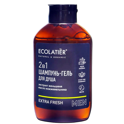 ECOLATIER Мужской шампунь и гель для душа 2 в 1 Extra Fresh 400 #1