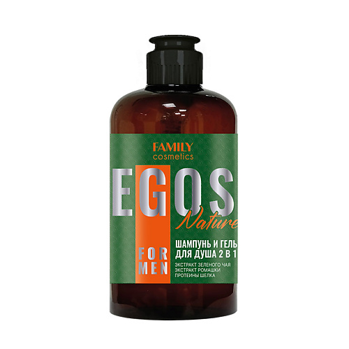 FAMILY COSMETICS Шампунь и гель  для душа 2 в 1 Nature серии EGOS for men 470 #1