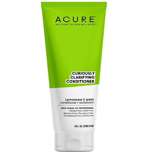 ACURE Кондиционер для глубокого очищения лемонграсс и арган Curiously Clarifying Conditioner Lemongrass 236 #1