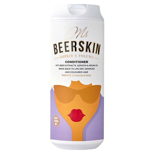BEERSKIN Кондиционер для волос с пивными экстрактами, восстановление и объём Ms Beerskin Repair&Volume Conditioner 440 #1