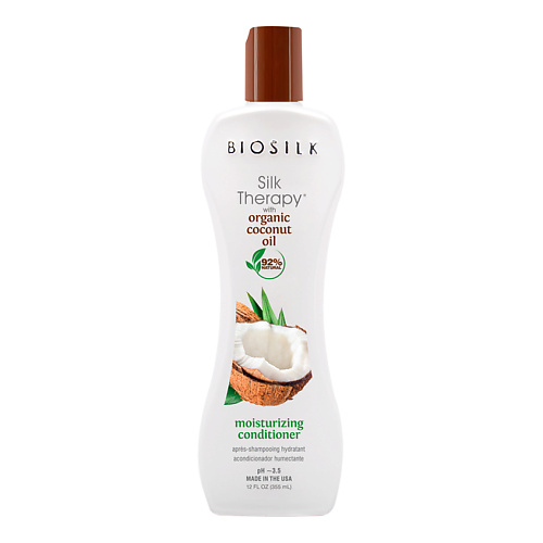 BIOSILK Кондиционер Organic Coconut Oil Moisturizing Conditioner 355 #1