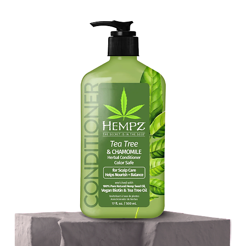 HEMPZ Кондиционер Здоровые волосы Чайное дерево и Ромашка /Tea Tree & Chamomile Herbal Conditioner 500 #1
