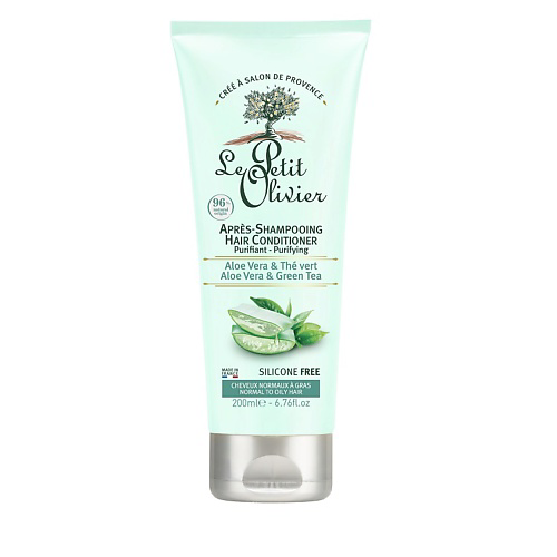 LE PETIT OLIVIER Кондиционер для жирных волос с экстрактом Алоэ Вера и Зеленого чая Aloe Vera & Green Tea Hair Conditioner 200 #1